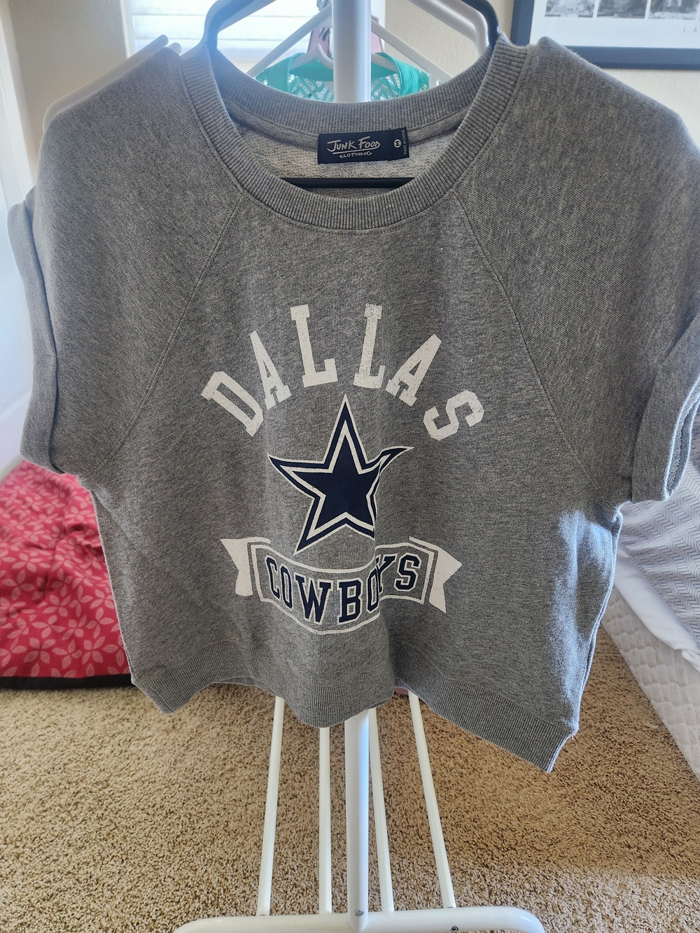 Dallas Cowboys Grey Crewneck Tee by Junk Food Clothing BRAND NEW NEVER WORN
